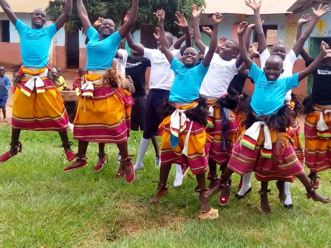 happy children dancing